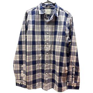 Bixby Nomad Slim Fit Men's Casual Button-Up Plaid Long Sleeve Shirt Size XL Tall